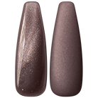Glossy and matte Soft mauve brown nail swatches for BEMI Cat Eye Venus.