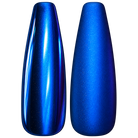 Glossy and matte Reflective royal blue nail swatches for BEMI Chrome Beam.