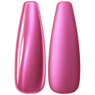 Glossy and matte Bright rose pink nail swatches for BEMI Chrome Neo Pink.