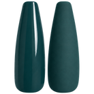 Glossy and matte deep dark teal nail swatches for BEMI Creami Abyss O10.