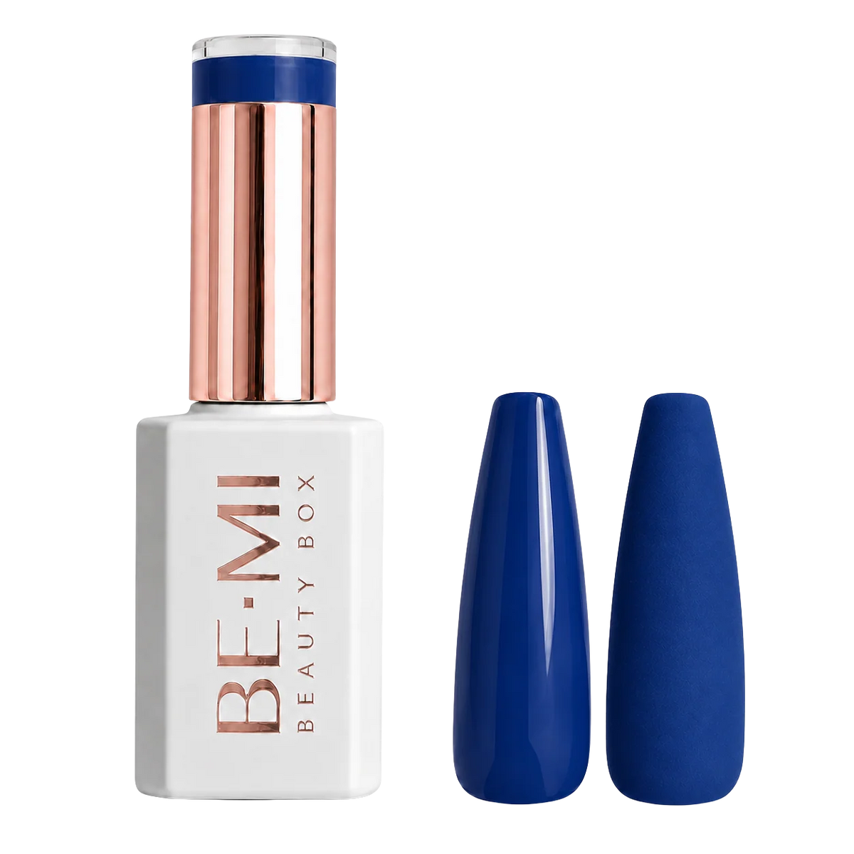 BEMI Creami Amplify O11 rich cobalt blue gel polish bottle.
