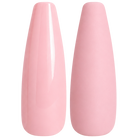 Glossy and matte sheer peach pink nail swatches for BEMI Creami Bare With Me CR104.