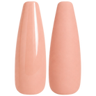Glossy and matte sheer peach pink nail swatches for BEMI Creami Bellini SN03.