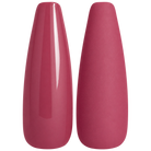 Glossy and matte deep raspberry pink nail swatches for BEMI Creami Cabaret O24.