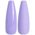 Glossy and matte sheer lavender nail swatches for BEMI Creami Cold Shoulder CR105.