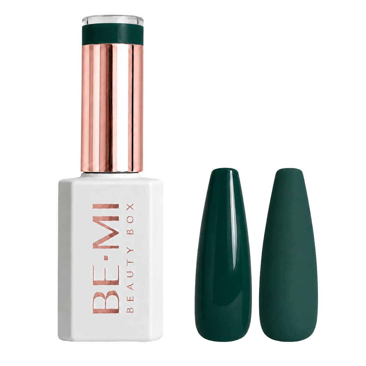 BEMI Creami Evermore F11 deep forest green gel polish bottle.