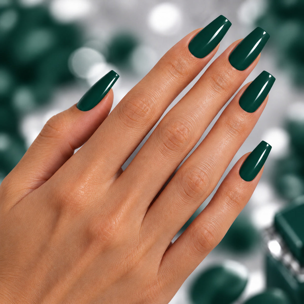 BEMI Creami Evermore F11 nails in a color photo.