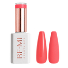 BEMI Creami Flare O04 bright coral red gel polish bottle.