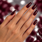 BEMI Creami Forbidden R06 nails in a color photo.