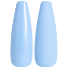 Glossy and matte pastel sky blue nail swatches for BEMI Creami Frost & Found SS03.