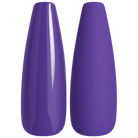 Glossy and matte smoky medium purple nail swatches for BEMI Creami Moxie O21.