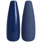 Glossy and matte deep navy blue nail swatches for BEMI Creami Nocturne F07.