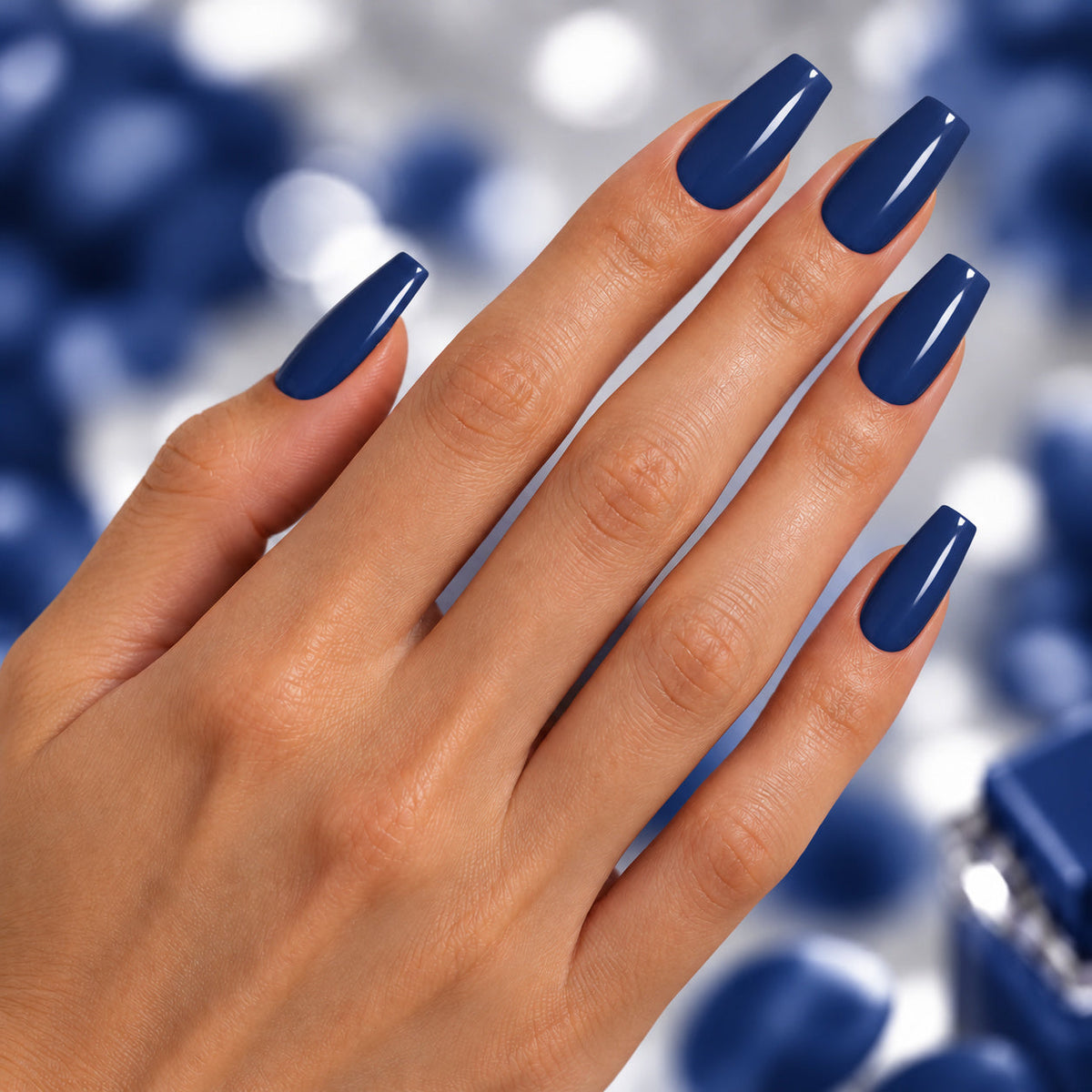 BEMI Creami Nocturne F07 nails in a color photo.