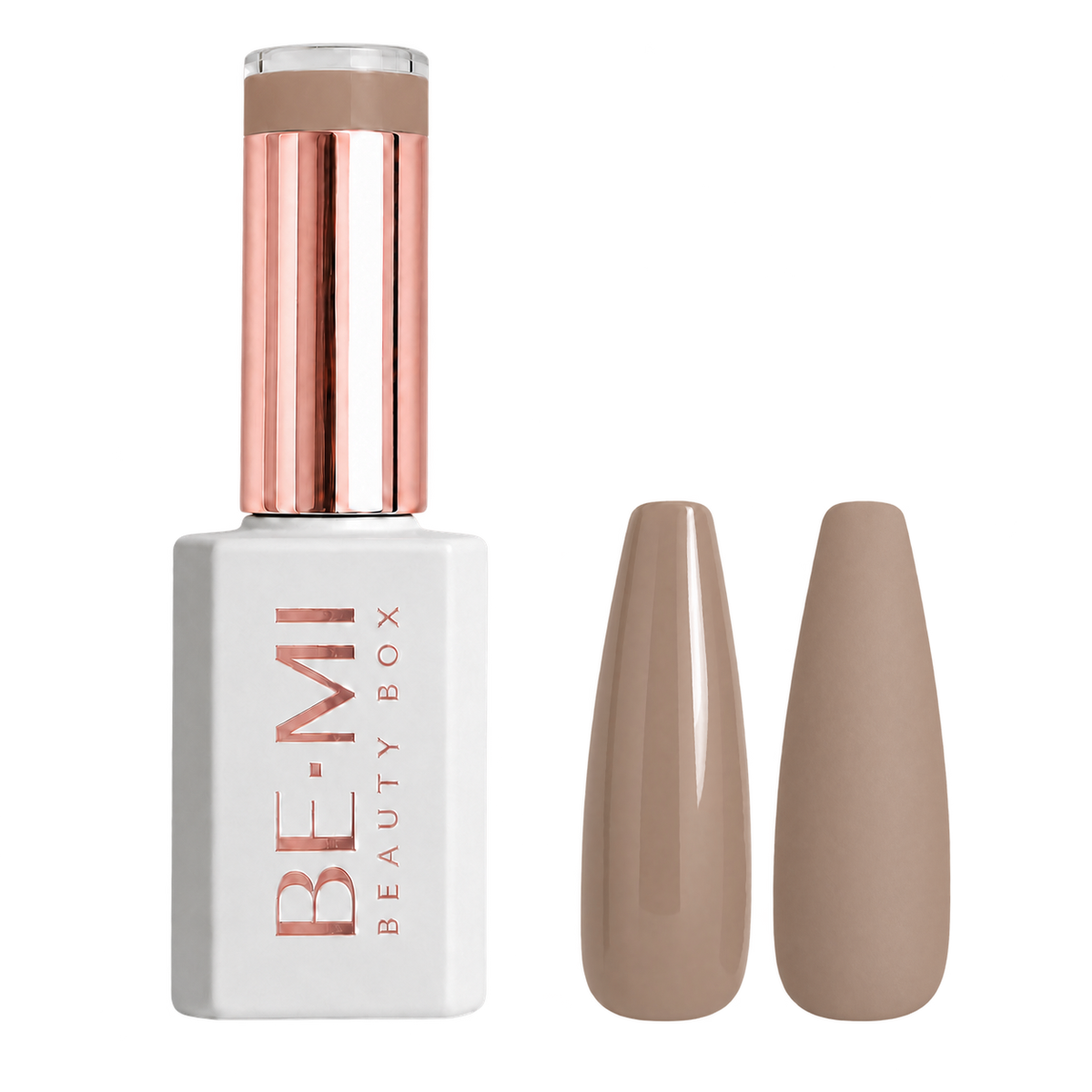 BEMI Creami Praline N07 warm cocoa taupe gel polish bottle.