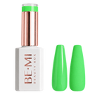 BEMI Creami Rave O08 bright lime green gel polish bottle.