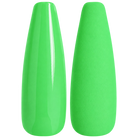 Glossy and matte bright lime green nail swatches for BEMI Creami Rave O08.