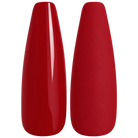 Glossy and matte rich cherry red nail swatches for BEMI Creami Ravish R02.