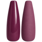 Glossy and matte deep berry plum nail swatches for BEMI Creami Sangria F09.