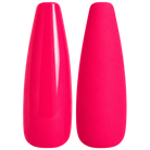 Glossy and matte intense pink red nail swatches for BEMI Creami Scandal O29.