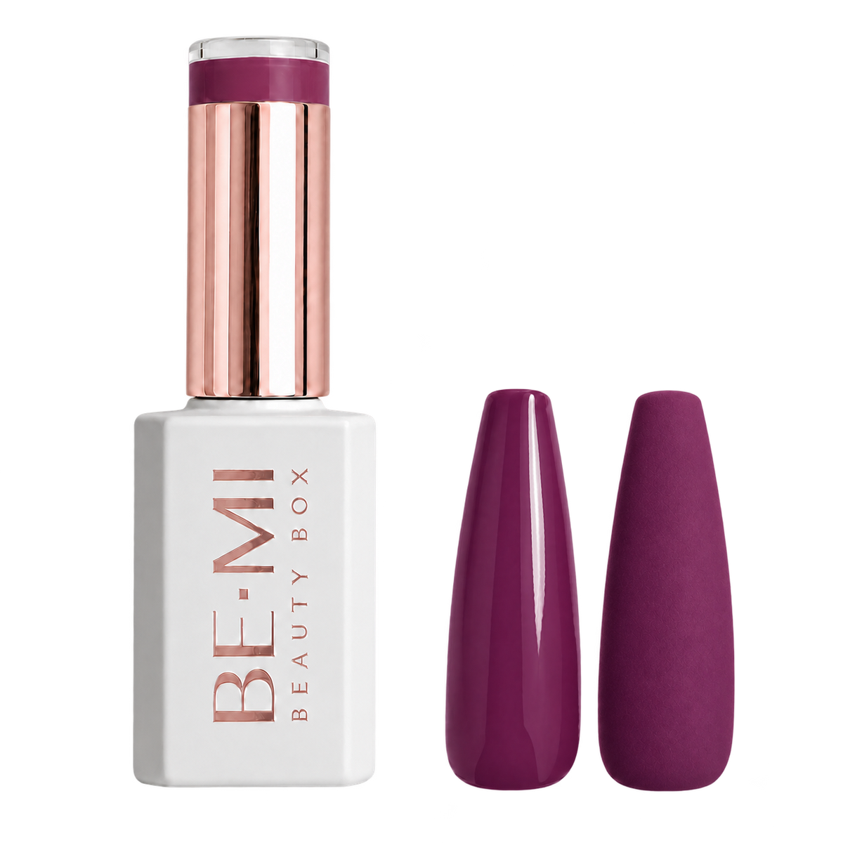 BEMI Creami Spellbound O12 deep aubergine purple gel polish bottle.