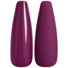 Glossy and matte deep aubergine purple nail swatches for BEMI Creami Spellbound O12.