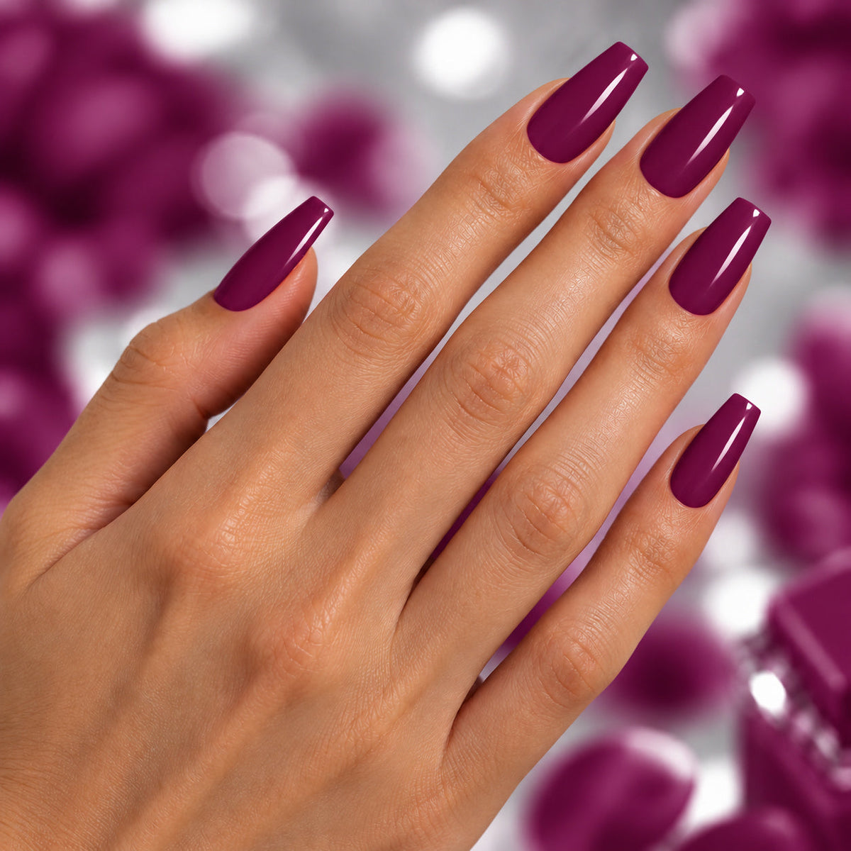 BEMI Creami Spellbound O12 nails in a color photo.