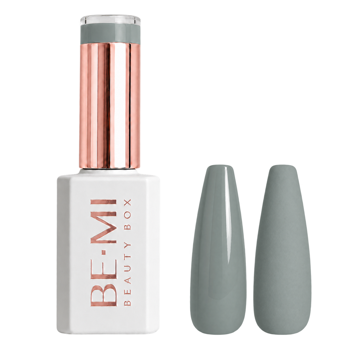 BEMI Creami Tempest P05 muted sage-gray green gel polish bottle.