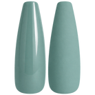 Glossy and matte muted blue teal nail swatches for BEMI Creami Tidal P04.