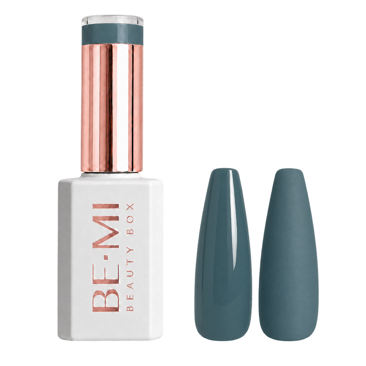 BEMI Beauty Box Creami Undertow F02 15ml gel polish bottle and color swatches