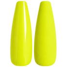 Glossy and matte acid yellow chartreuse nail swatches for BEMI Creami Voltage O07.