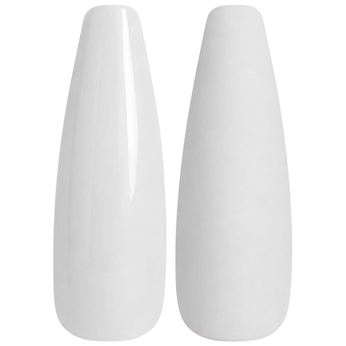 Glossy and matte milky sheer white nail swatches for BEMI Creami White Lie CR103.