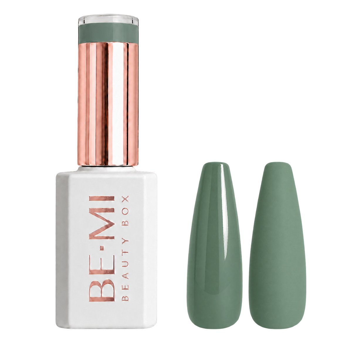 BEMI Creami Wildling F01 muted olive sage gel polish bottle.