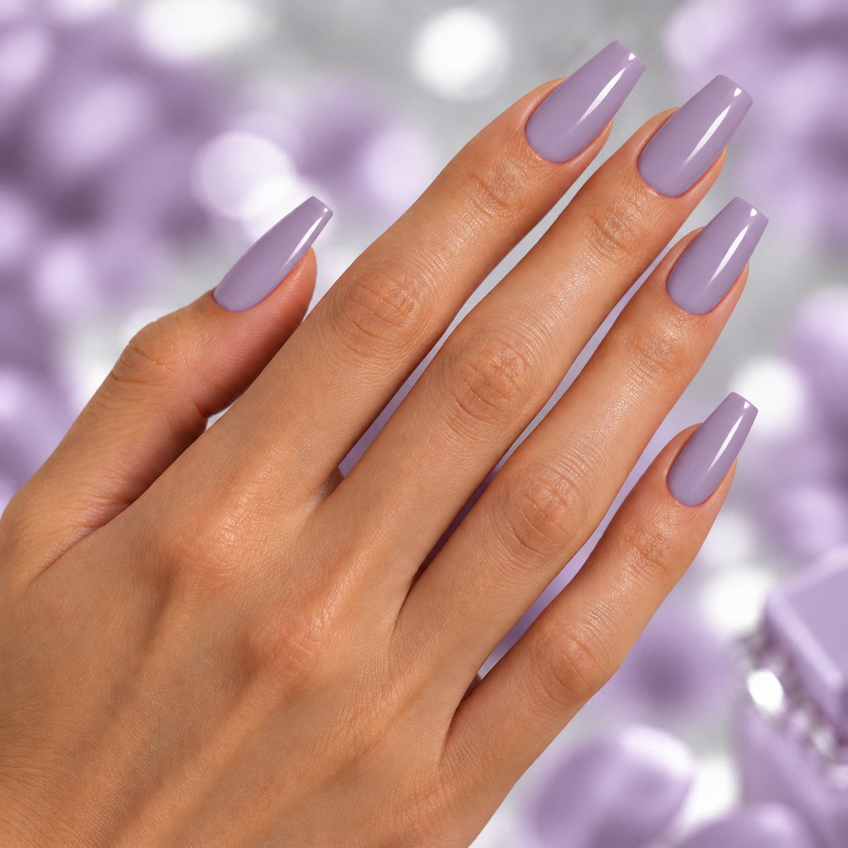 BEMI Creami Wisteria O20 nails in a color photo.