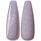 Glossy and matte Lilac holographic sparkle nail swatches for BEMI Glitter Crush.