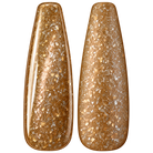 Glossy and matte Warm bronze gold nail swatches for BEMI Metal Leaf Silk.