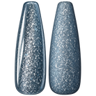 Glossy and matte Soft slate blue nail swatches for BEMI Metal Leaf Sky.