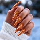 BEMI Metal Leaf Zest nails in a color photo.