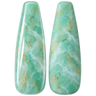 Glossy and matte Sheer mint green nail swatches for BEMI Quartz Amazon.