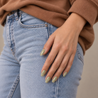 BEMI Quartz Matcha nails in a Wear it photo.