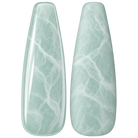 Glossy and matte Fresh jade green nail swatches for BEMI Quartz Melon.