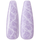Glossy and matte Soft lilac purple nail swatches for BEMI Quartz Taro.
