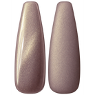 Glossy and matte Soft mauve taupe with a golden pearl sheen nail swatches for BEMI Shimmer Opulence.