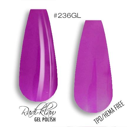 Phat Kat Purple Glass #236GL gel polish color swatches