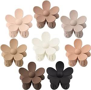 Coconoir Beauty Hair Claw Clip Large Flower Assorted Colors hair claw clip set