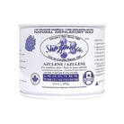 A 14 oz can of Shag Ape Natural Depilatory Wax by The Canadian Wax Company, featuring a white label with purple text and graphics on a white background.