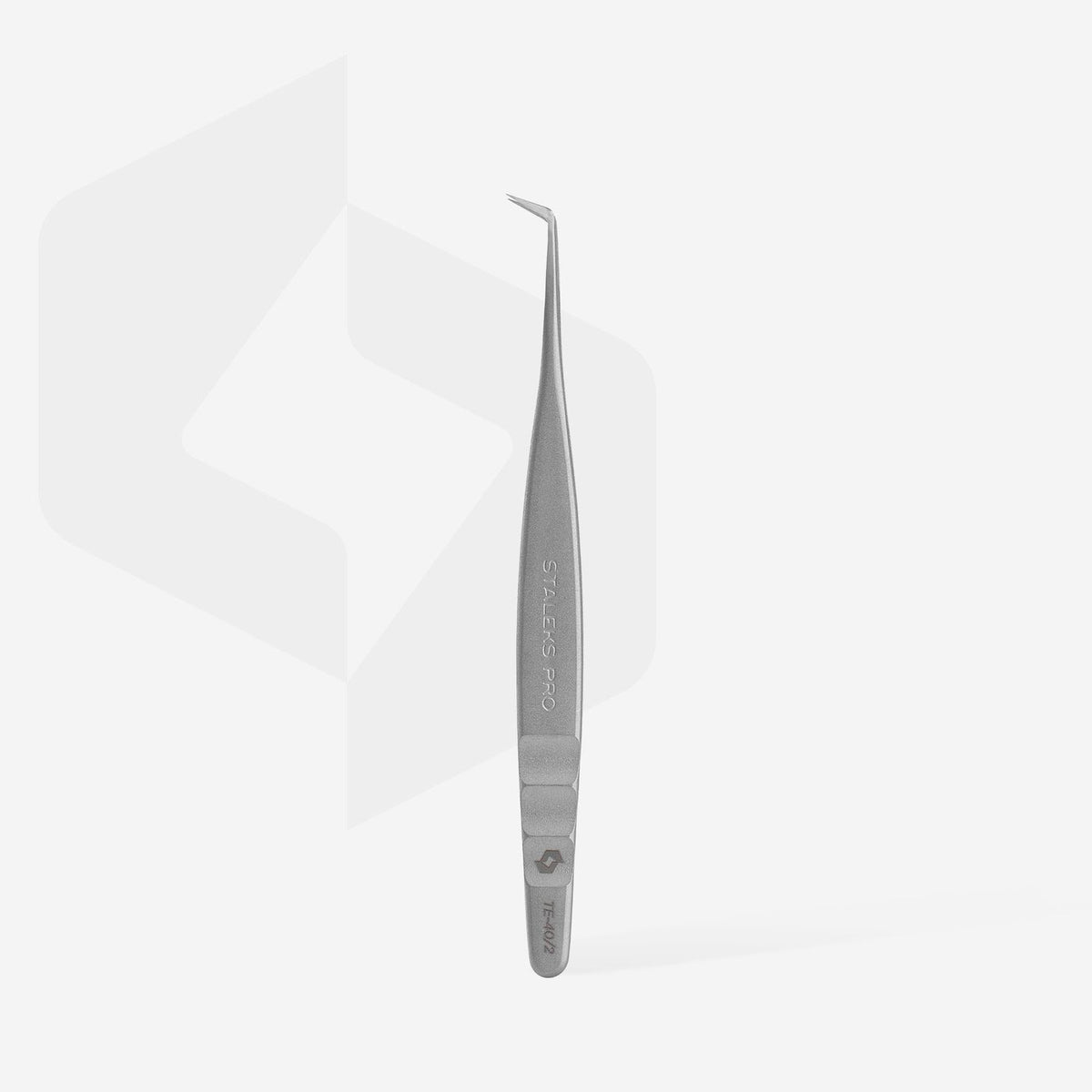 Staleks - (TE-40/2) - Professional Eyelash Tweezer - L-Shaped - manufacturer photo 3