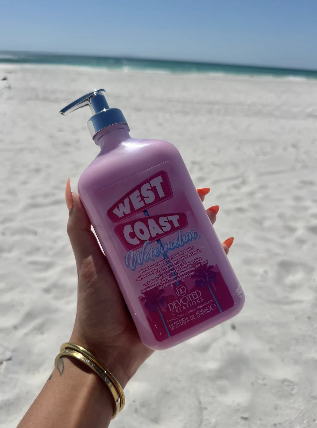 Devoted Creations West Coast Watermelon 18.25oz tanning lotion lifestyle image